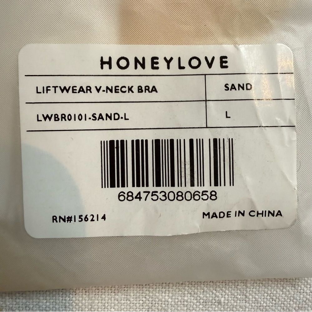 Honeylove LiftWear V-Neck Bra Sand Nude LWBR0101 NWT - Picture 6 of 11
